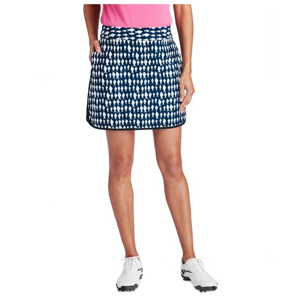 Vineyard Vines Dresses & Skirts - Vineyard Vines Diamond Fish Blue and White Print Athletic Skort Size 12